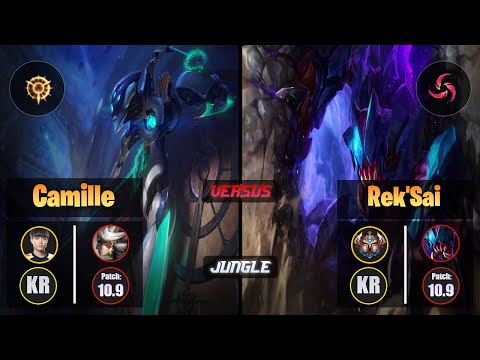 Cuzz CAMILLE (Jungle) [Press the Attack] VS REK'SAI - Challenger KR Patch 10.9