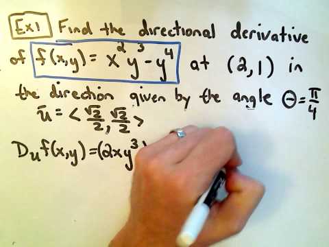 Finding the Directional Derivative