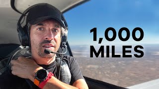 1,000 miles across the desert in a small plane (alone!)