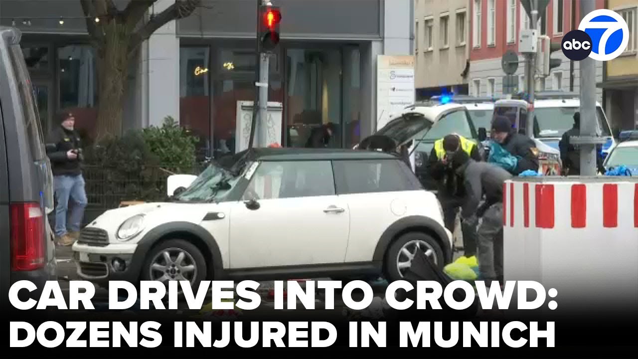 28 hurt after car drives into pedestrians in Munich, police say