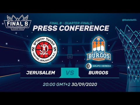 Hapoel Jerusalem v Hereda San Pablo Burgos - Press Conference - Quarter-Finals - BCL 2019-20
