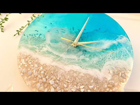 Amethyst Inspired Resin Clock