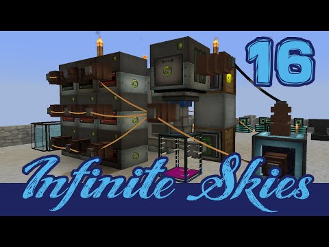 Infinite Skies 16: First Iridium and Mass Production (FTB Infinity Evolved Skyblock)