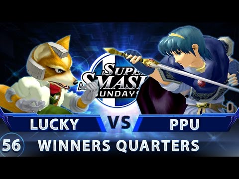SSS 56 - Selfless | Lucky (Fox) vs. CLG.PewPewU (Marth) - SSBM Top 32 Winners Quarters - Smash Melee