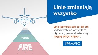 Linie zmieniają wszystko! Wszystkie płyty Rigips, są teraz jeszcze szybsze i bardziej precyzyjne.