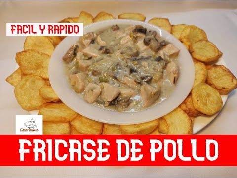 FRICASÉ DE POLLO estilo fFRANCÉS. Rápido, fácil y riquísimo!!!!