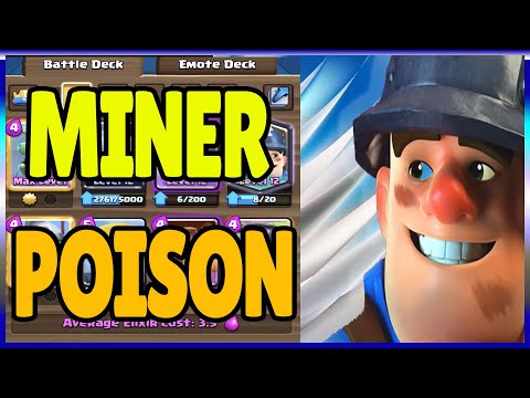 Kevo Miner Poison Deck For Arena 8+ | Clash Royale Ladder Control Deck