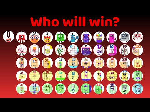 Who Will Lose? 51 NUMBERBLOCKS Marble Race In Algodoo -  Round 14