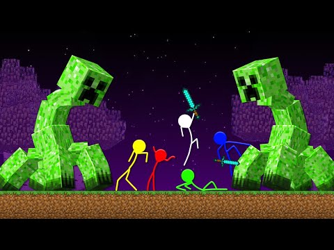 Stickman VS Minecraft: Mutant Creeper Apocalypse - AVM Shorts Animation