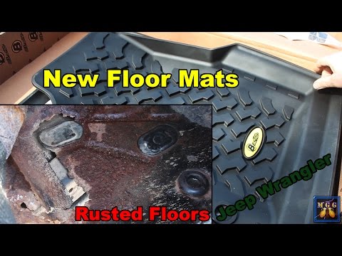 Jeep Wrangler TJ Rusty Floor Pans and New Bestop Floor Mats