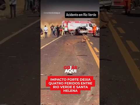 Impacto forte deixa quatro feridos entre Rio Verde e Santa Helena l.