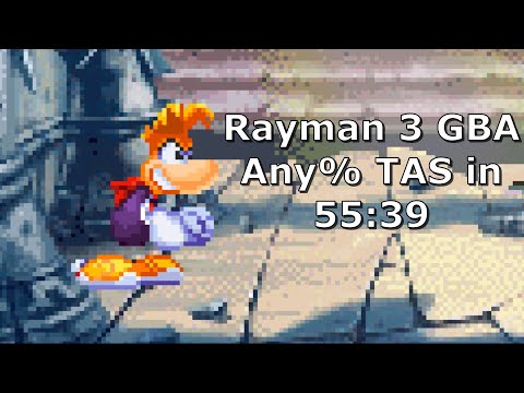 Rayman 3 GBA Any% TAS in 55:39.40 (now 55:31.25 improved by 487 frames)