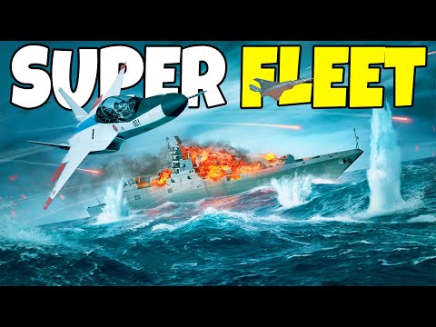 Destroying an Entire MEGA-FLEET in NEW Naval Warfare Simulator!