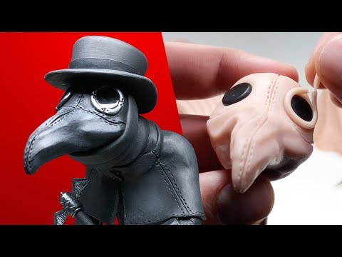Making a PLAGUE DOCTOR! Sculpting Subscribers Requests No. 9 - Sculpture Process with Polymer Clay
