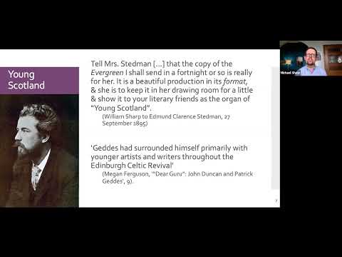 Patrick Geddes, Revival and Youth (Dr Michael Shaw)