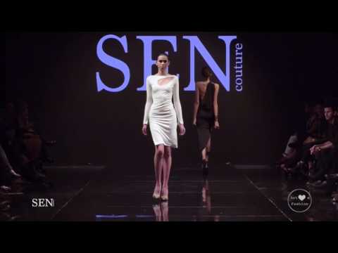 Lauren walking for Sen Couture at Art Hearts Fashion LAFW
