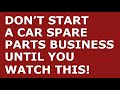 How To Start A Car Spare Parts Business Free Car Spare Parts Business Plan Template Included