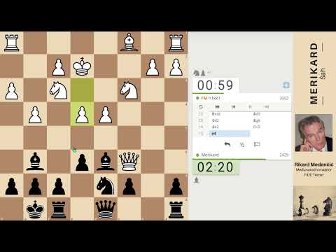 NAuči od majstora 578.  -  PRIMLJENI DAMIN GAMBIT CRNIMA