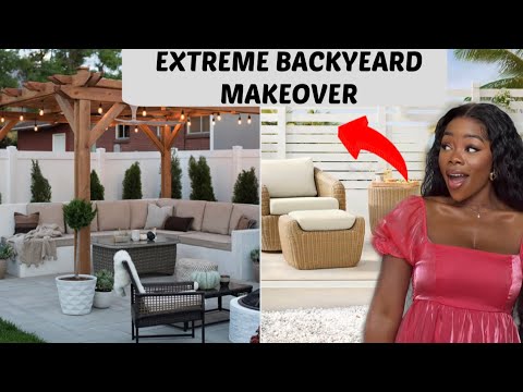 EXTREME BACKYARD MAKEOVER ON A BUDGET, START TILL FIISH. DIY BACKYARD TRANSFORMATION IDEA. MERCYGONO
