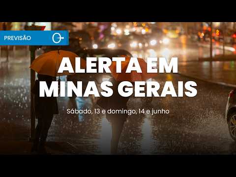 🌩️ Previsão do tempo: temporais avançam em SP, MG e MS neste fim de semana 13 e 14/06/2026