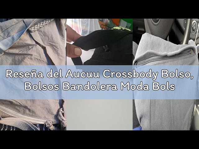 Vídeo relacionado con Aucuu Crossbody Bolso de Pana, Bolsos Bandolera Moda Bolso para Mujer, Bolsos Cruzados con Cremallera, Crossbody Bolsos con Correa Ajustable, Múltiples Bolsillo, para Compras Colegio Trabajar Viajar