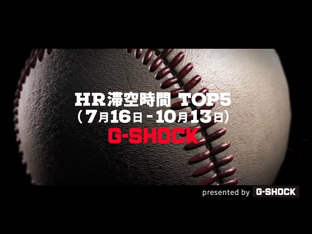 【パーソル パ・リーグTV GREAT PLAYS presented by G-SHOCK】後半戦のホームラン滞空時間最長は!?