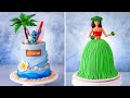 LILO STITCH Lilo Hula Dancing Barbie Doll Cake Beach Themed Stitch Cake