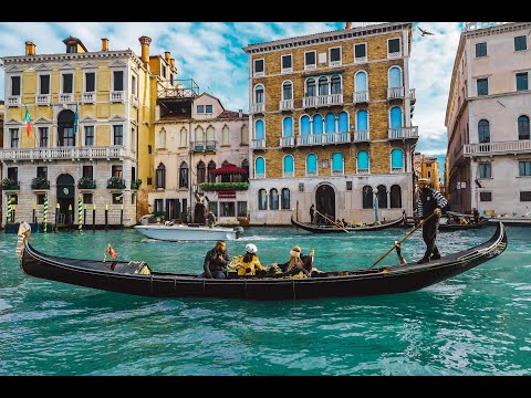 4K Beautiful Venice Italy,  Best Italian Music,  Instrumental  Romantic , Relaxing Music