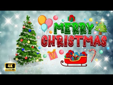 Merry Christmas Background Video Loop (1 Hour) - 4K Ultra HD Festive Screensaver