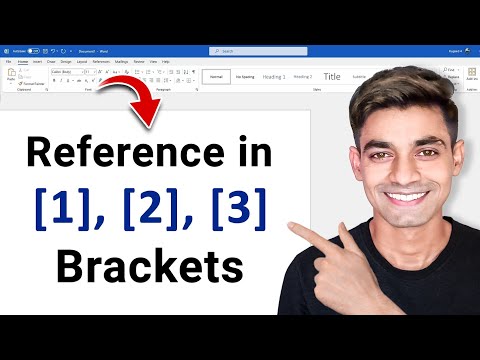 How To Include Reference Citation With Square Brackets in MS Word