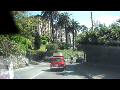 Driving along Ligurian Coast, Italy