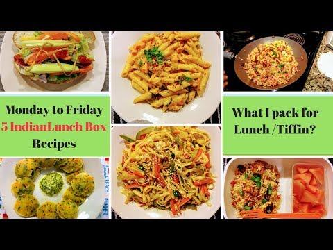 Monday- Friday Lunch Box Recipes / 5 लंच बॉक्स /Indian Meal Planning | Reallife Realhome