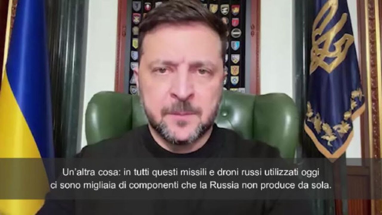 Zelensky: "Missili russi hanno componenti che arrivano anche da America ed Europa"