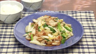 【3分クッキング公式】塩もみ白菜と豚バラのにんにく炒め／冷凍白菜スープ