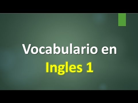 VOCABULARIO EN INGLES - LECCIÓN 1