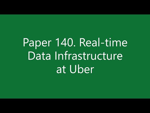 Paper #140. Real-time Data Infrastructure at Uber