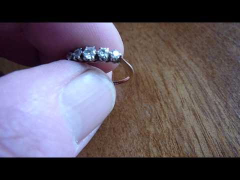 Vintage 18ct Gold/Platinum & 5 Stone Diamond Ring. Size. I