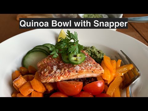 Quinoa Power Bowl with Red Snapper & Pumpkin Seed Pesto