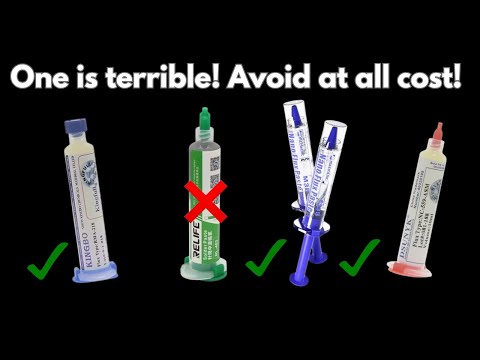 Comparing my flux choices just for fun. Mechanic M35, Dsunyk, Kimbo (fake), and Relife.