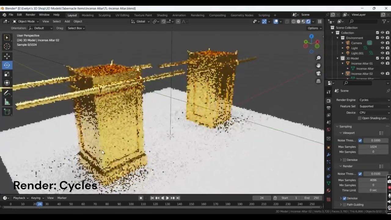 Алтарь благовоний 3D Модель