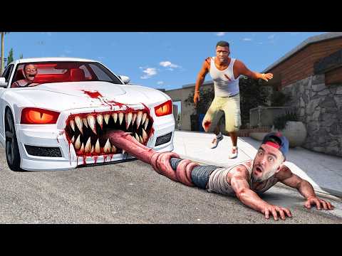 FRANKLININ ARABASI GRANNY CANAVARI OLDU - GTA 5 MODS