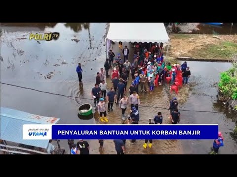 POLDA SULUT SALURKAN BANTUAN UNTUK KORBAN BANJIR