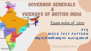 GOVERNOR GERERALS & VICEROYS IN BRITISH INDIA#LDCMAINS #LGS #KTET #SET #psc #PYQ video