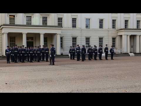RAF QCS London Public Duty 10.10.2016 - Officer arrived, Fall in the Officers, Inspection
