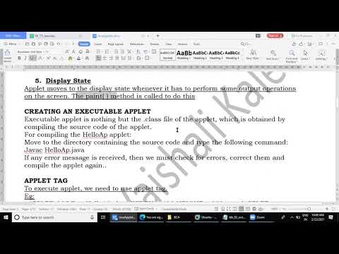 Oops Using Java Java Applet 2 Lifecycle