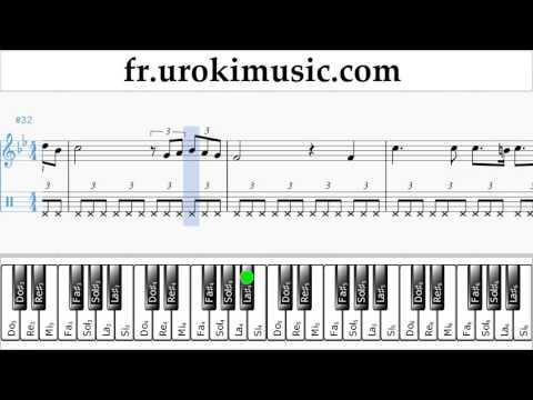 Comment Jouer du Piano (main droite) Schubert - Ave Maria Tab Tablature Partie#2 um-b829