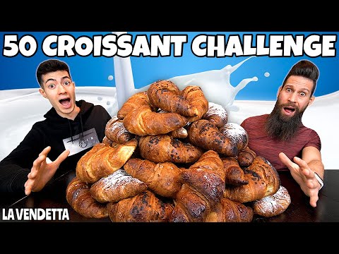50 CROISSANTS Challenge (The Revenge) con Dennis Algeri - MAN VS FOOD