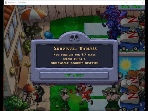 Plants Vs Zombies Survival Endless FLAGS 402-417/417