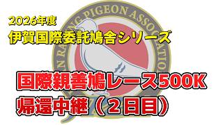 2026年度「伊賀国際親善鳩レース500K」帰還中継（２日目）