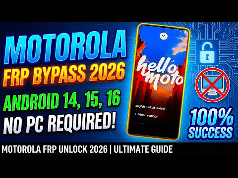 All Motorola FRP Bypass WITHOUT PC (2026)Google Account Remove | Android 14 / 15 / 16